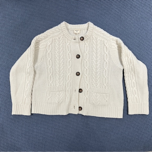 Ivory Amalie Cashmere Cardigan, Marea by Liz Joy Medium - Picture 5 of 7